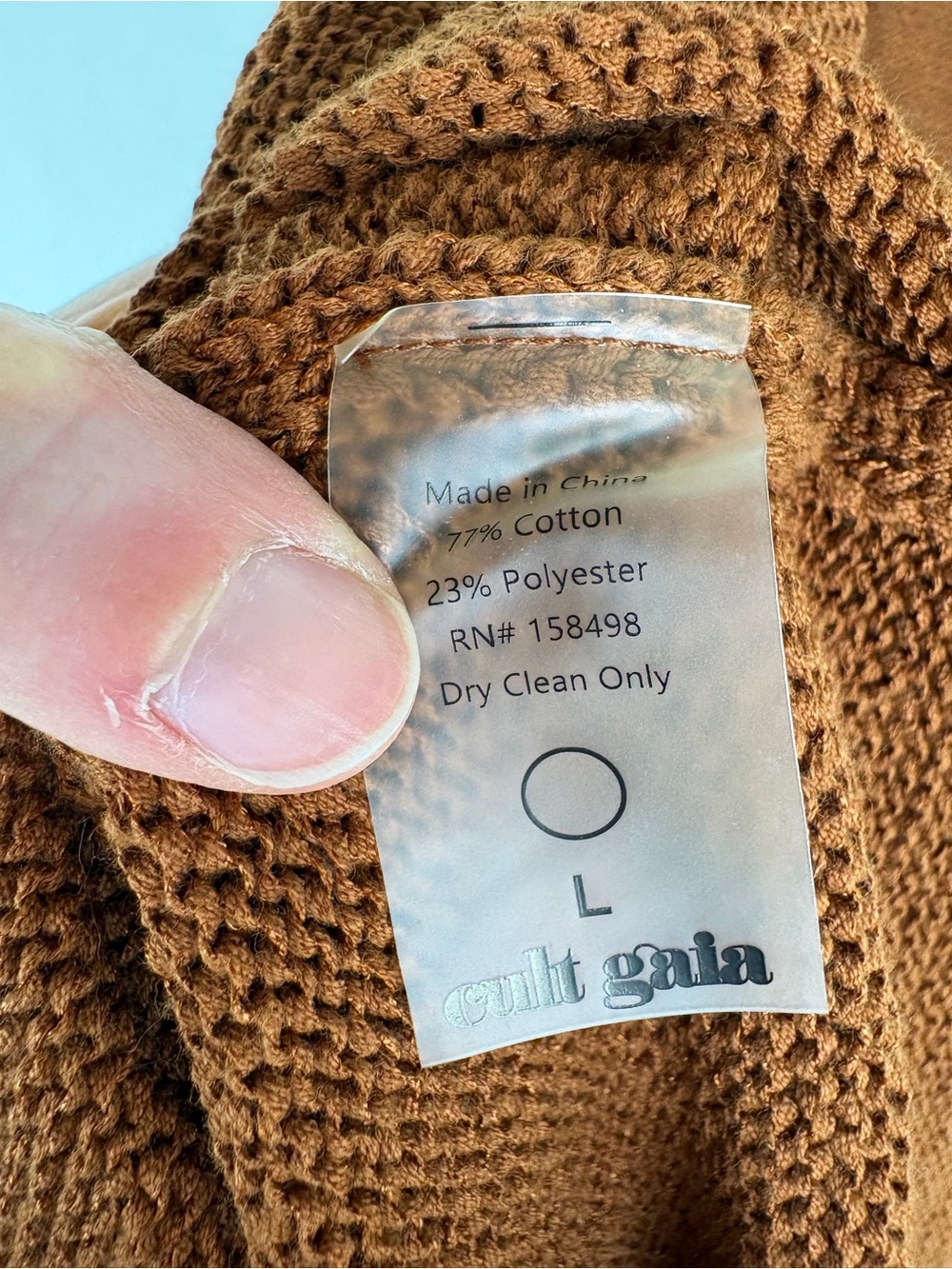 Cult Gaia Cameron midi dress Knit Cutout Size L - Picture 12 of 12